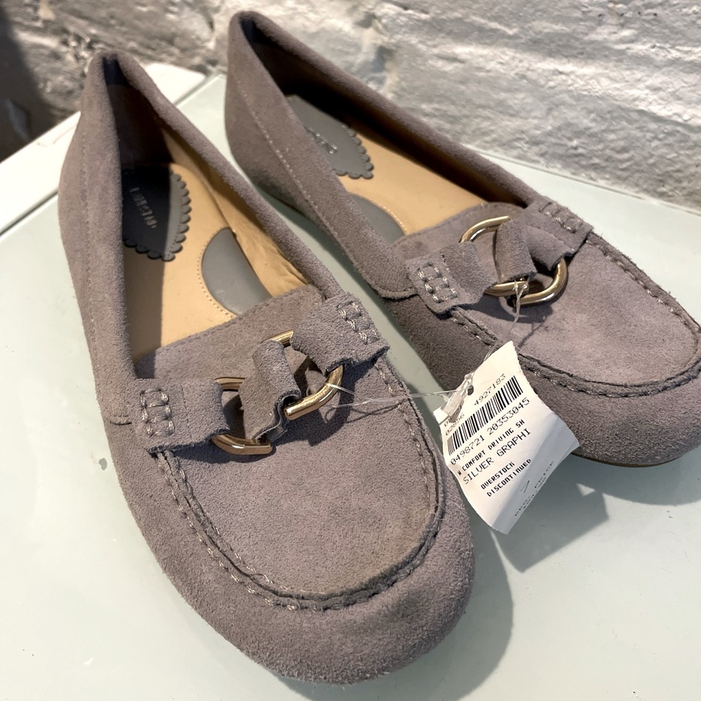 Land’s End Gray Suede Loafers